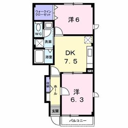 アロッジオＫ３　Ｂの物件間取画像